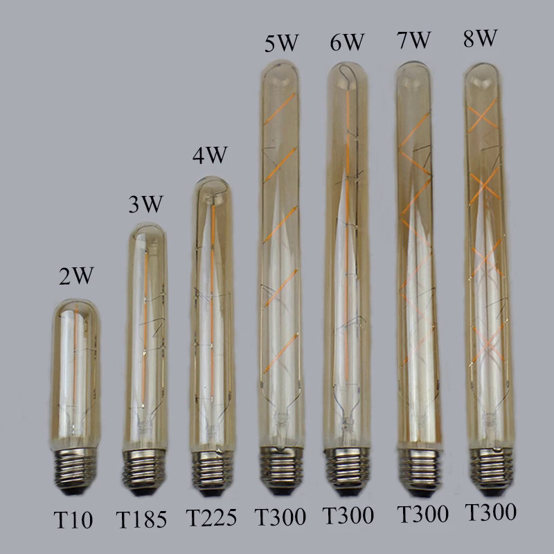 T185 T225 T300 LED Vintage Edison Light Lamp LED Bulb E27 2W 3W 4W 5W 6W 7W 8W 220V Retro Flame Ligh