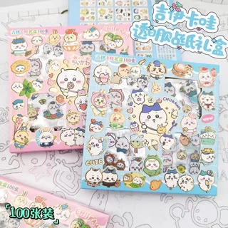 สติ๊กเกอร์ สุ่มลายสเครยอนชินจัง Chiikawa ลายน่ารัก สติกเกอร์ติดสมุดโน๊ต ตกแต่งเคสมือถือ กระเป๋า สติกเกอร์และป้ายลาเบล