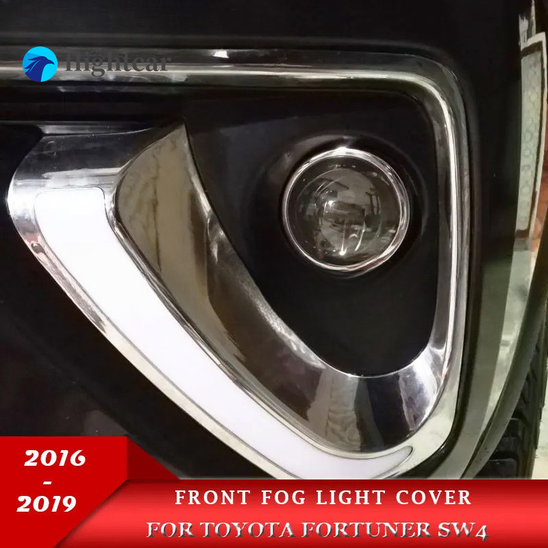 (FT) Abs ฝาครอบไฟตัดหมอกด้านหน้าสําหรับ Toyota Fortuner SW4 2016 2017 2018 2019 รถอุปกรณ์เสริม