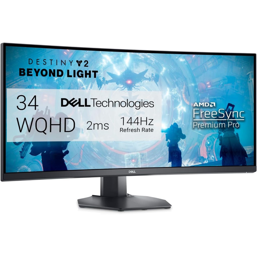 จอมอนิเตอร์ 34'' DELL S3422DWG  3440 x 1440 2k (UWQHD)/ 144Hz/ VA Curved/ FreeSync Monitor