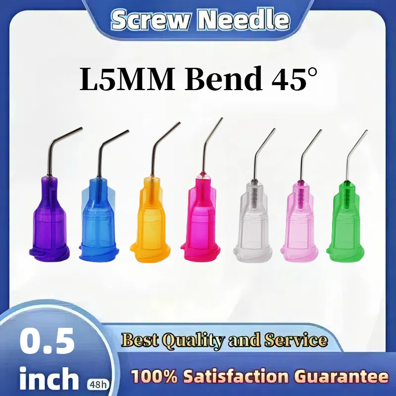 10pcs 13mm 1/2นิ้ว 14G-30G 45°Dot กาวเครื่องมุมเข็มข้อศอกเข็ม Dot กาวข้อศอกเข็มเหมาะสําหรับกาวด้านข้าง 14G/15G/16G/17G/18G/19G/20G/21G/221G/23G/24G/25G/26G/27G/28G/30G