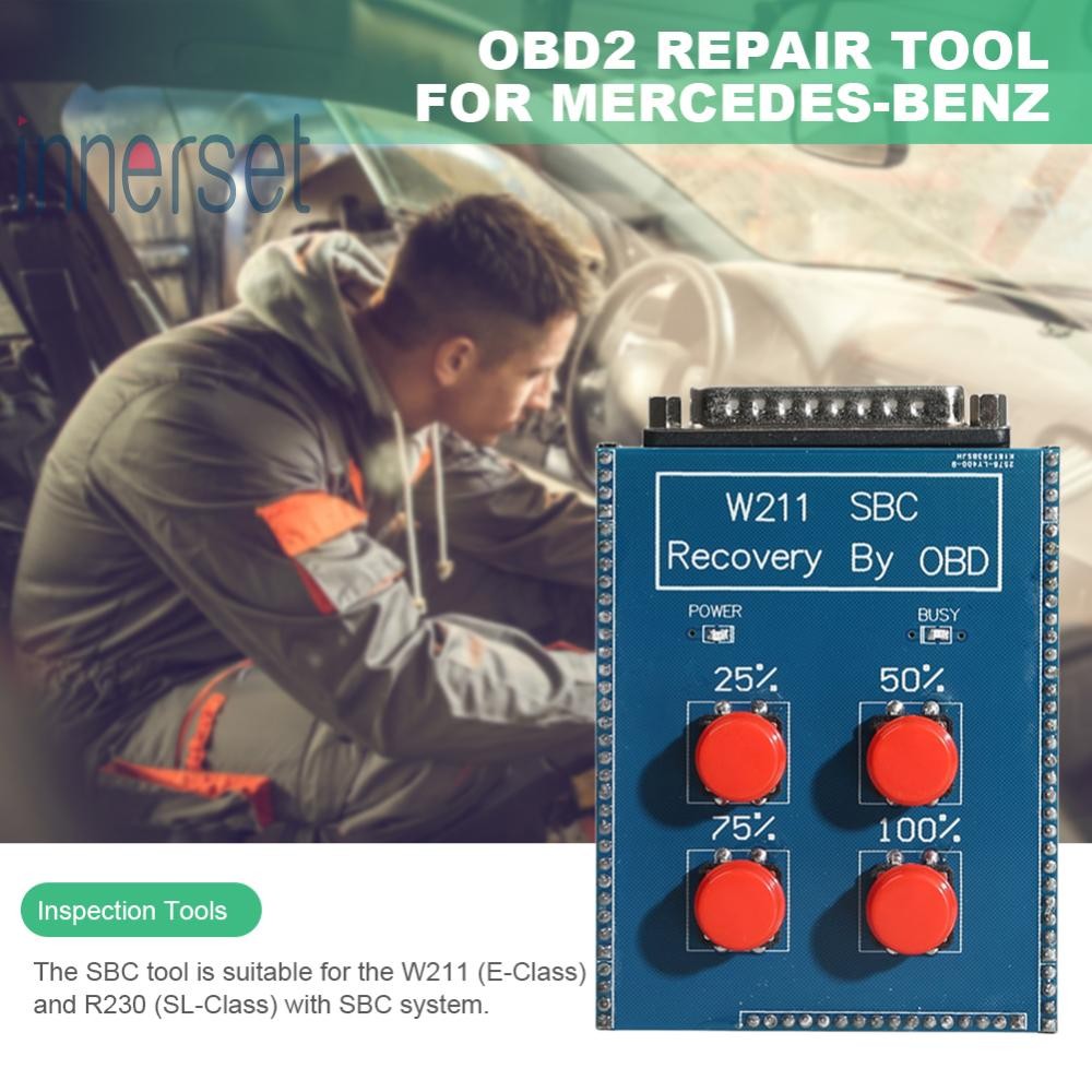 เครื่องมือซ่อมรถยนต์ไฟ LED OBD Recovery SBC รีเซ็ตเครื่องมือสําหรับ Benz OBD W211/R230 SBC [innerset