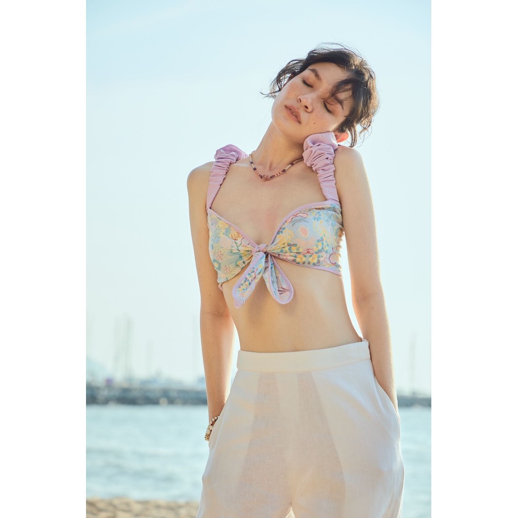 JELLYFISH TIE TOP – เสื้อไหล่ฟู ผูกโบว์หน้า ราคา ถูกที่สุด ดีลบีเคเค แกลเลอรีภาพที่ 5