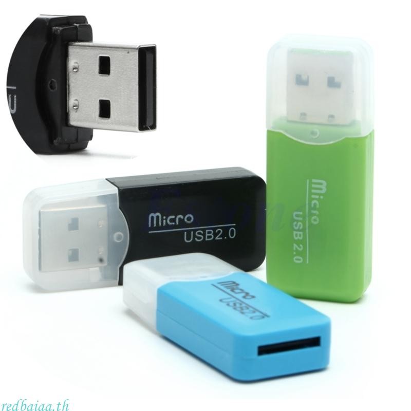 Redbaiaa1 1PC USB 2 0 ความเร็ว Micro TF T-Flash เครื่องอ่านการ์ดหน่วยความจําอะแดปเตอร์ Fr 16G 32G