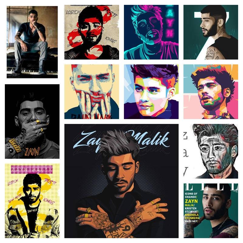 Zayn Malk Captured Moment Wall Art Captivating Zayn Malk โปสเตอร์เพลงศิลปินวอลล์เปเปอร์ตกแต่ง