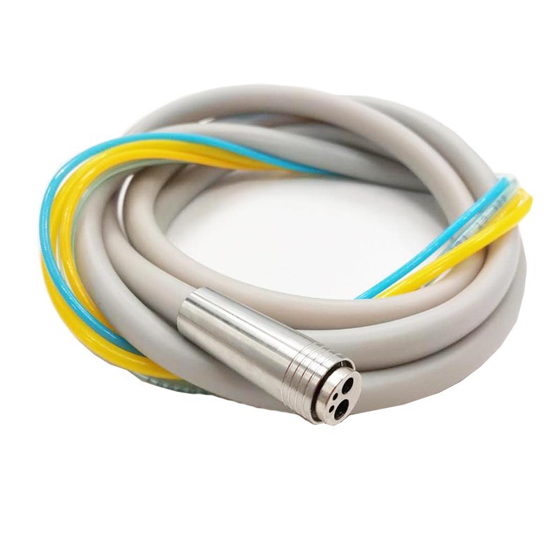 ท่อ handpiece ทันตกรรมพร้อมขั้วต่อสําหรับ handpiece ความเร็วสูง วัสดุทันตกรรม 4 หลุม