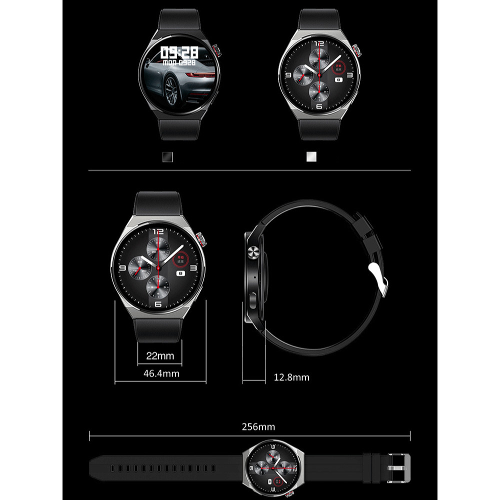 Porsche Watch กันน้ํา Heart Rate Bluetooth Call Ring สําหรับ Apple Huawei Sports Smart Watch