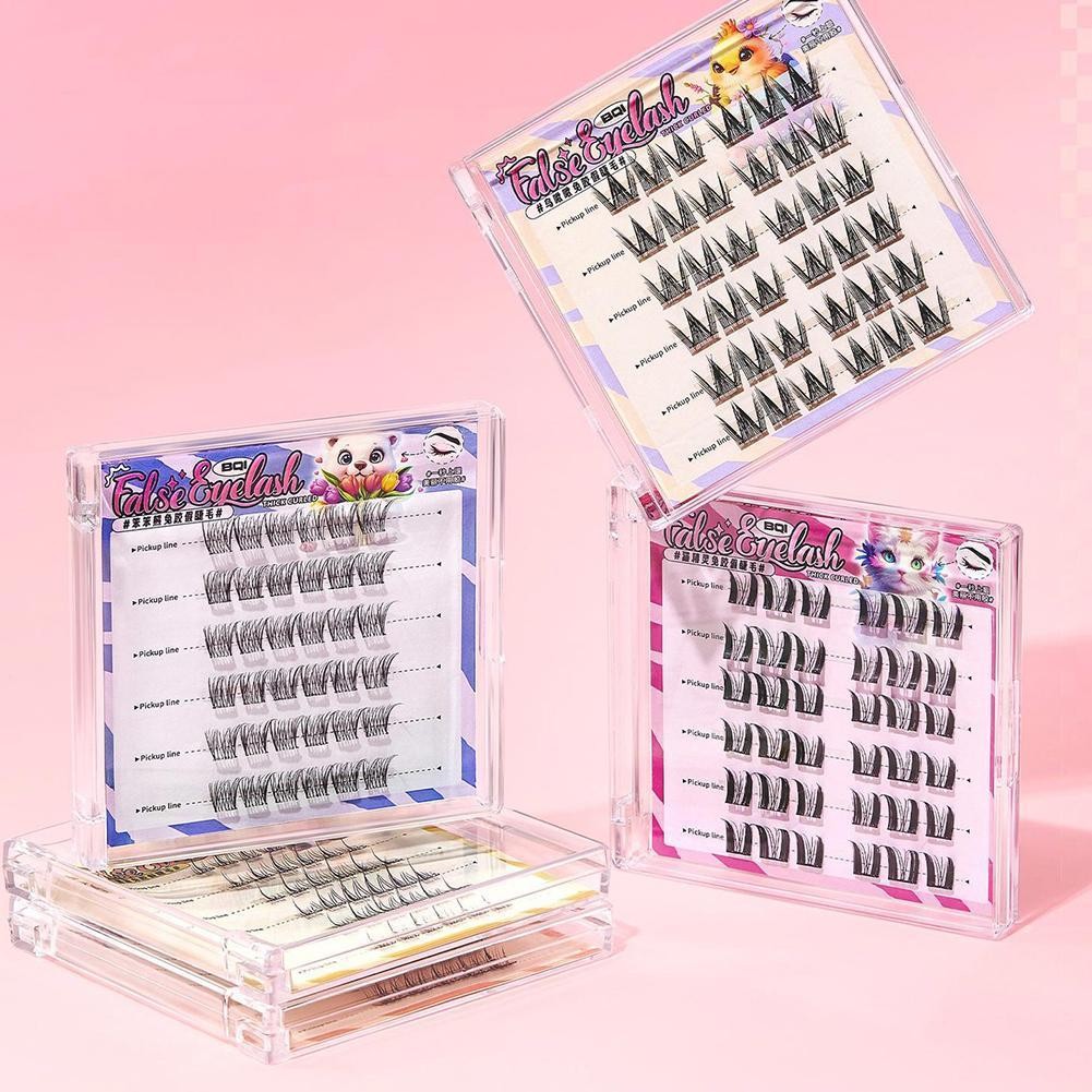 Bqi กาวฟรีใหม่อัพเกรด Softer Lashes นํากลับมาใช้ใหม่ธรรมชาติ Curling Self-กาวขนตา L5j7