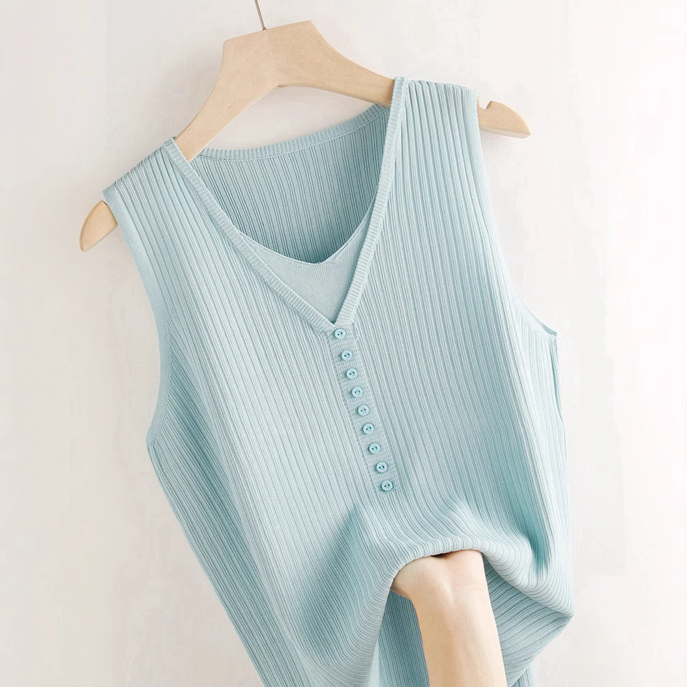 K ถัก Camisole ผู้หญิงสไตล์ใหม่ Slimmer ดู All-Match - รูปที่ 2