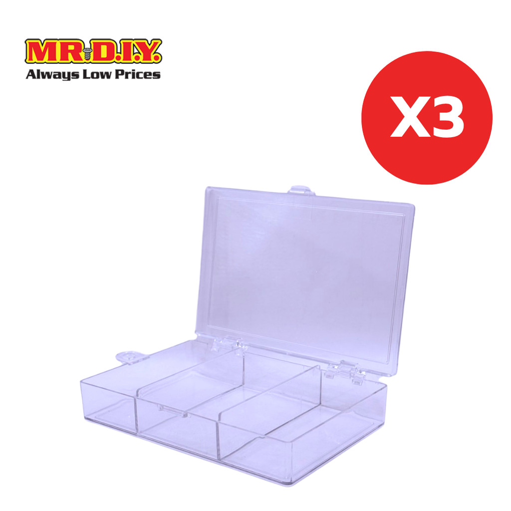 [3 แพ็ก] MR.D.I.Y กล่องเครื่องสำอางค์อเนกประสงค์ แบบมีช่องแบ่ง 3 ช่อง ขนาด 9 X14 X 2.5 ซม.