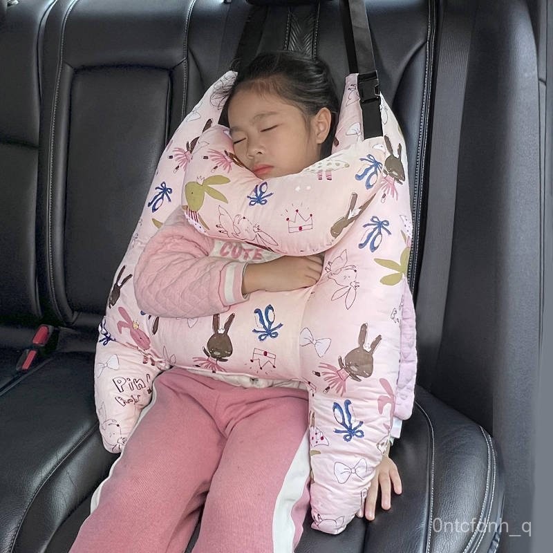 Children's Pillow Car Pillow Pillow Dual-Use Automotive Headrest Neck Pillow Car Supplies Sleeping A