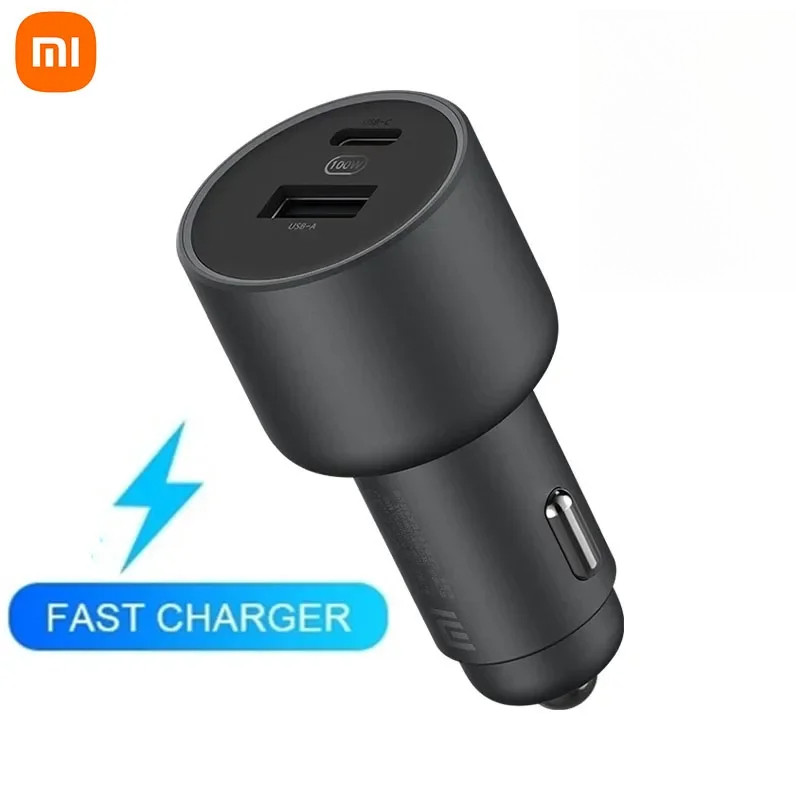 Xiaomi Car Charger 100W 3A 5V Dual USB Fast Charging QC Charger Adapter สําหรับ iPhone Huawei Xiaomi