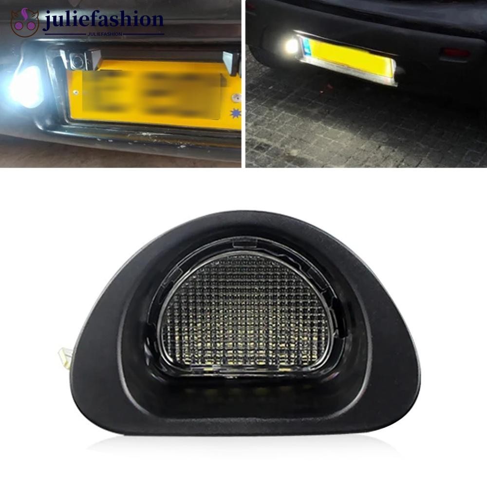 JULIEFASHION รถ LED ป้ายทะเบียนจํานวนแผ่นโคมไฟสําหรับ Peugeot 107 05-14 Canbus สําหรับ Citroen C1 MK