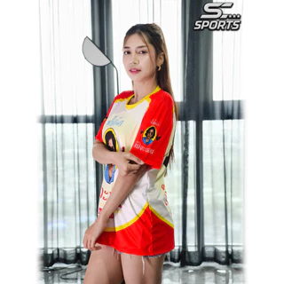 SC Sports เสื้อพิมพ์ลาย เสื้อกีฬาลายนํ้าจิ้มไก่ตราแม่จะนอนงานจริงสวยสีสดคมชัด หนา145g นุ่มลื่นใสสบาย