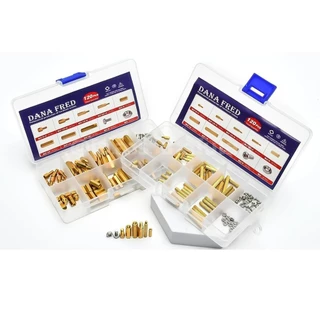 ชุดเสาทองเหลือง/เสาไนลอน นอต สกรู M2/M3 120/180/910ชิ้น M2 M3 Hex Brass/Nylon Standoff + Nut + Screw kit เสายึดแผ่นปร...