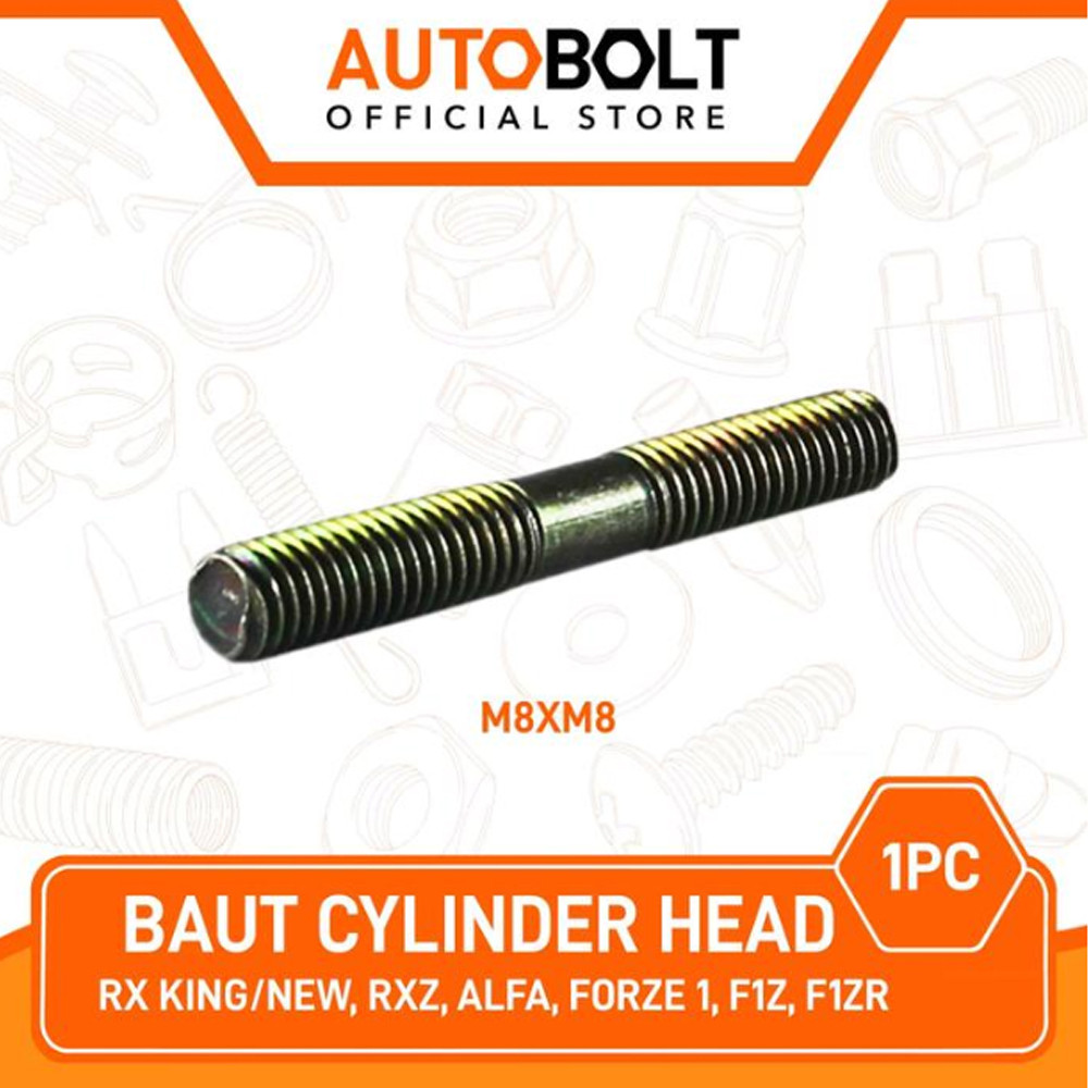 1 PC ฝาสูบ RX King & RX King ใหม่ & RX Z & Force 1 & F1Z & F1ZR & Alfa 12x12 M8xM8-8x8 บล็อกสลักเกลี
