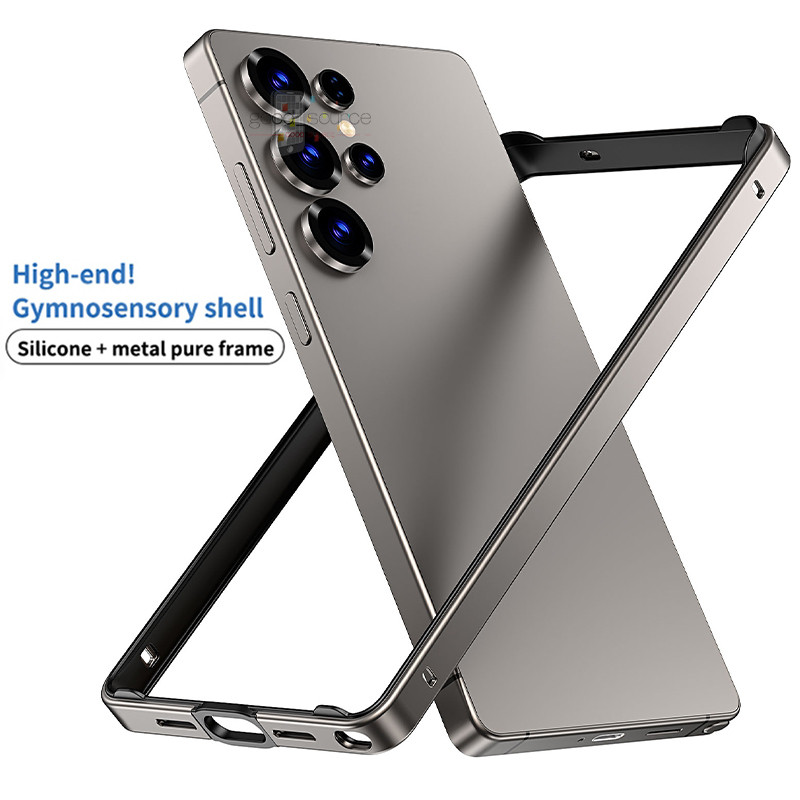 Hybrid กรอบซิลิโคนอลูมิเนียมโลหะเคสโทรศัพท์สําหรับ Samsung Galaxy S24 S25 S26 Ultra plus Better Heat กันชน
