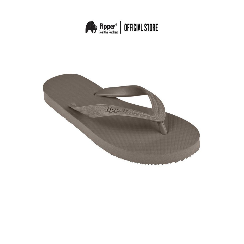 Fipper Selipar Basic M Getah Brown (Taupe) - Fipper Slipper Basic M Rubber Brown (Taupe)