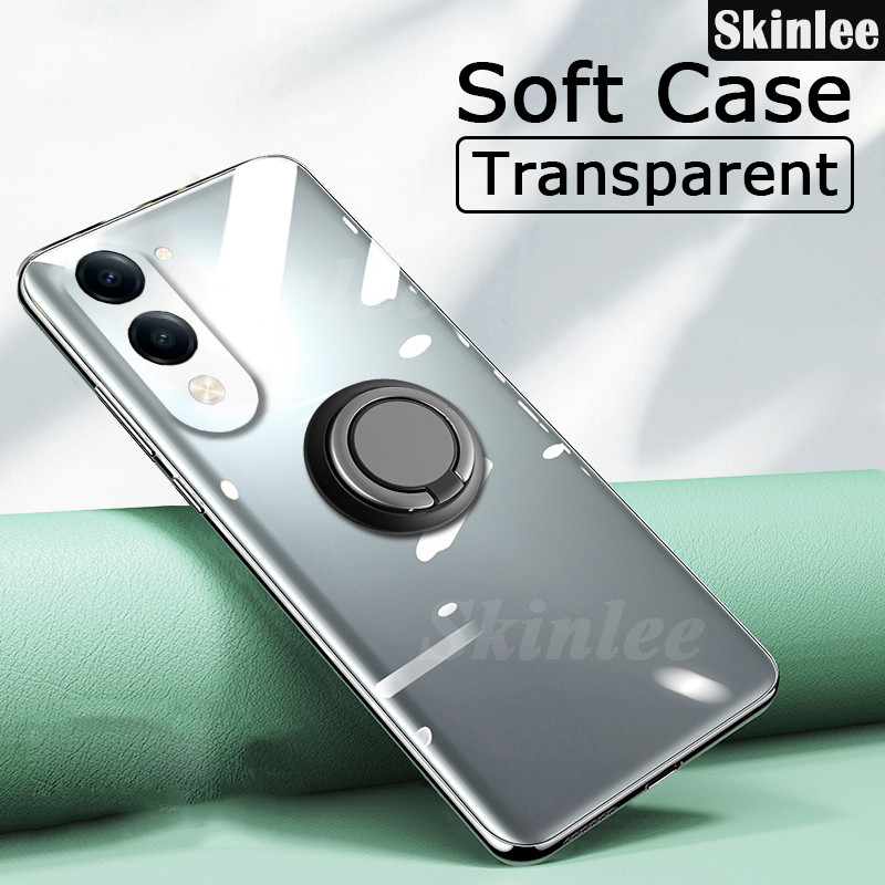 เคสโทรศัพท์สําหรับVivo Y04 Y29S Y29T Y19S GTปกหลังผู้ถือแหวนเคสโทรศัพท์Ultraบางโปร่งใสรถนําทางซิลิโค