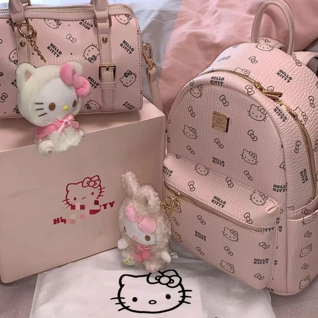 HelloKitty กระเป๋าเป้สะพายหลังขนาดเล็ก สไตล์นิชสำหรับนักเรียนcollege ดีไซน์ญี่ปุ่นหรูหรา