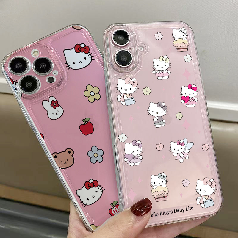 สําหรับ Samsung Galaxy S25 S24 S23 S22 Ultra S24 FE S25 Plus S25Ultra Shell การ์ตูน Hello Kitty น่าร