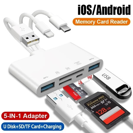 Card Reader Type-C / USB To Micro Sd(Tf) / Sd 5In1 Otg Card Accessory Usb3.0