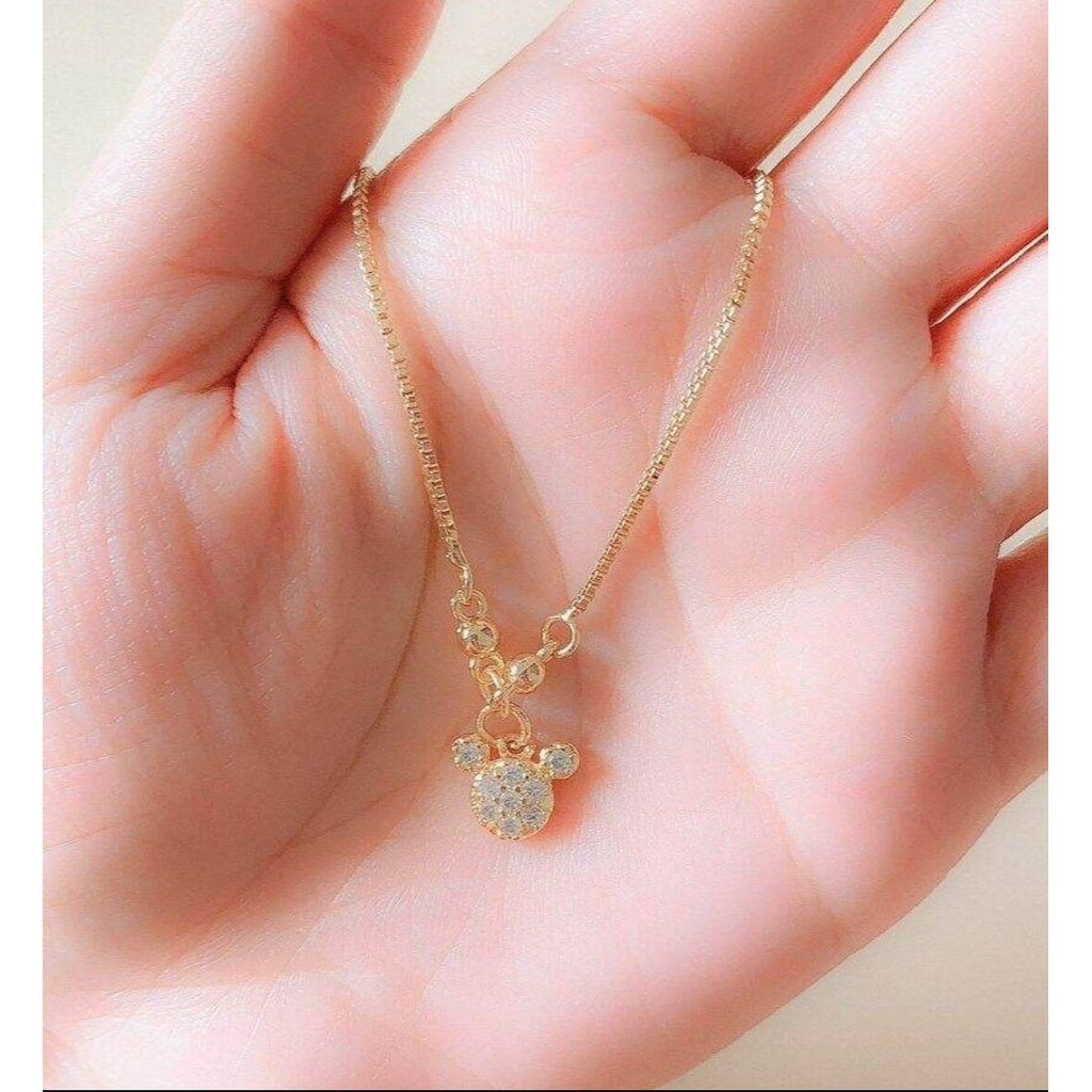 TITANIUM CHILDRENS NECKLACE พร้อม MIKEY MOUSE MOTIF, RUST-PROOF, ANTI-FADE