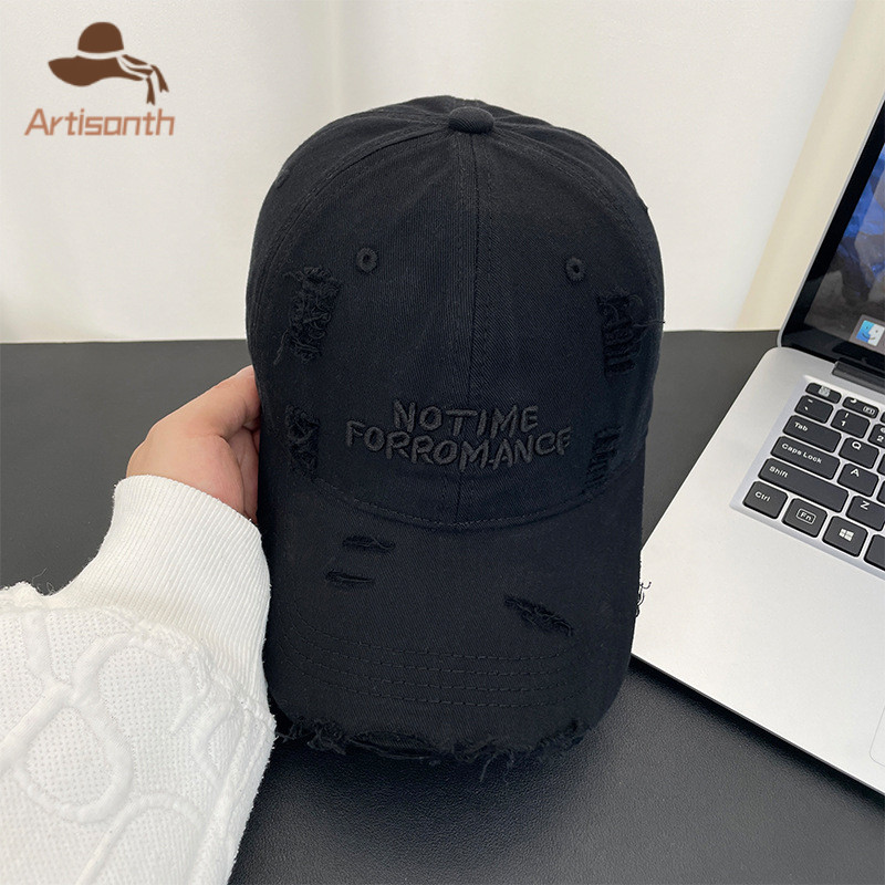 ส่งเร็ว💥หมวกแฟชั่นปักตัวอักษร ผ้าฝ้าย สไตล์เกาหลีลําลอง ปรับขนาดได้ กลางแจ้ง หมวกกันแดดสําหรับผู้ชายและผู้หญิง - รูปที่ 6