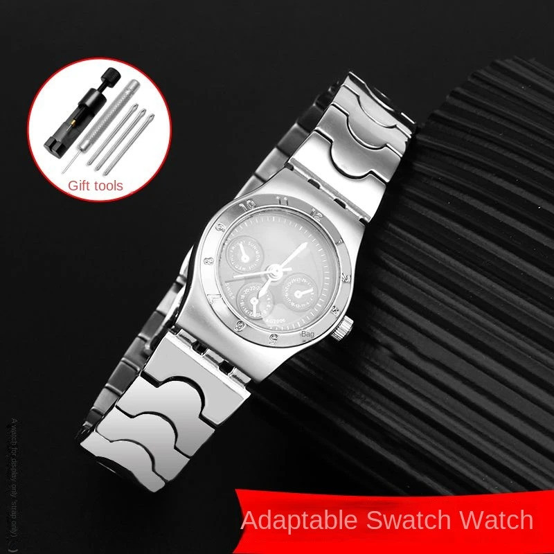 12 มม.สแตนเลสสตีลสําหรับ Swatch Irony โลหะนาฬิกาผู้หญิง YSS213G YSS288G YSS222G LK356G สุภาพสตรีสร้อ
