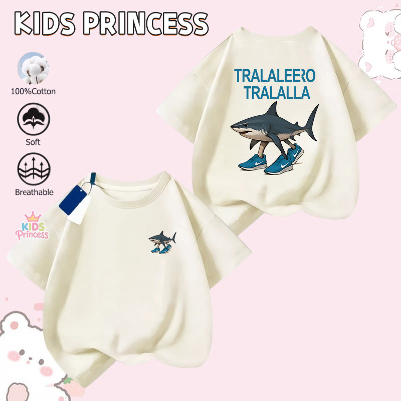 COD(จัดส่งตลอด 24 ชั่วโมง) TUNG เสื้อยืดแขนสั้นสำหรับเด็กสบายและนุ่ม ผ้าฝ้ายแท้ 100% เสื้อยืดพิมพ์ลาย N3198