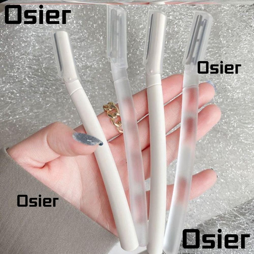 เครื่องมือโกนหนวดคิ้ว OSIER,|มีดโกนคิ้วปลอดภัยใช้งานง่ายสแตนเลสโปร่งใสป้องกันรอยขีดข่วนขั้นสูงที่กันจอนคิ้วสําหรับผู้ชายผู้หญิง