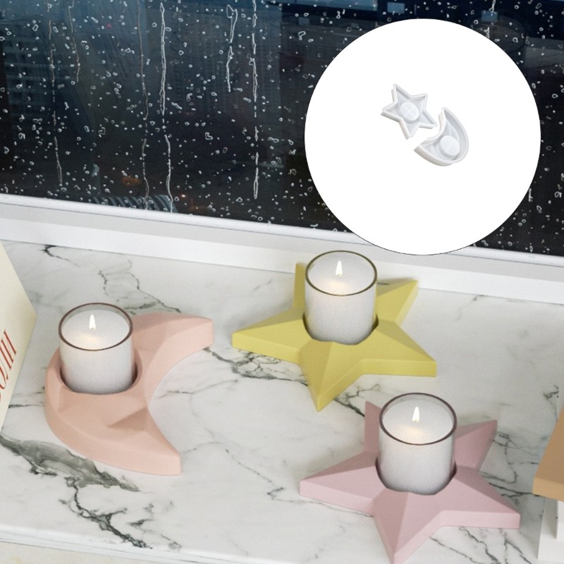 JJ* ซิลิโคนอเนกประสงค์ Mould สําหรับผู้ถือ Moon Star Artistics Home Accent
