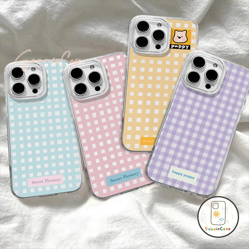 IMD เคสไอโฟน 12 สำหรับ IPhone 16 15 11 13 12 14 Pro Max XS XR X Max 7 15 8 11 13 Plus น่ารัก แฟชั่นย้อนยุค กันกระแทก เคส