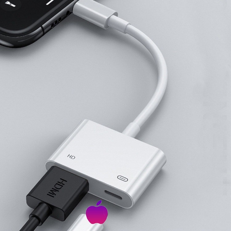 อะแดปเตอร์ HDMI ต่อออกทีวี สำหรับ iPhone/iPad ต่อจอคอม 1080P สายแปลง Digital AV