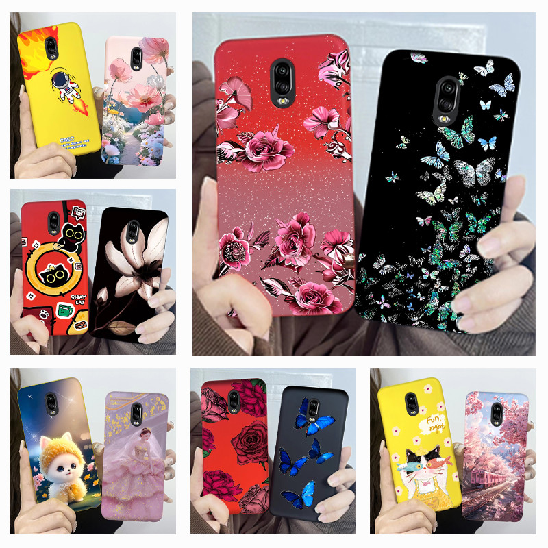 สําหรับ Samsung Galaxy J7 + Plus C8 กรณีผีเสื้อยอดนิยมดอกไม้พิมพ์ Slim Soft TPU Jelly ปลอกซิลิโคนฝาครอบป้องกัน