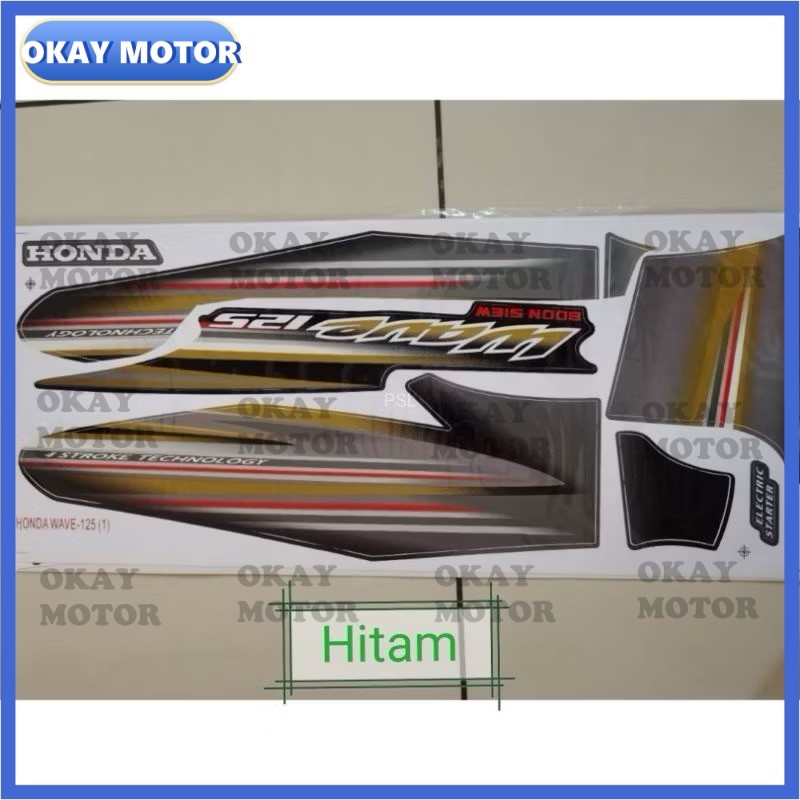 Honda Wave 125 Wave 125 W125 First Model Edition Body Sticker Stripe - Strike Stiker cover set body 