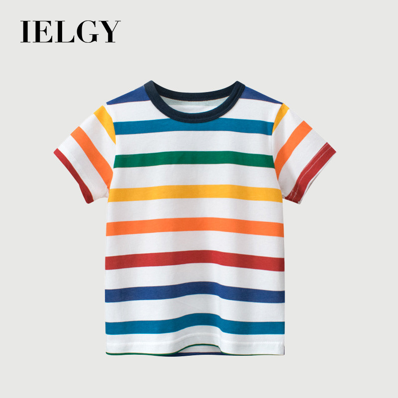IELGY เสื้อผ้าเด็กฤดูร้อนเด็กทารกเสื้อยืดแขนสั้น