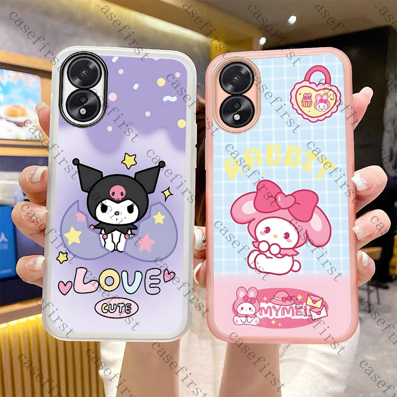 เคส oppo a38 เคส oppo a18 พร้อมฟิล์มกันรอยเลนส์ การ์ตูนน่ารัก