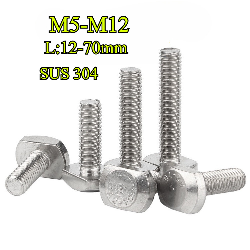 [GFT-1] 304 สแตนเลส T-Bolt M5/M6/M8/M10/M12 * L12-70mm
