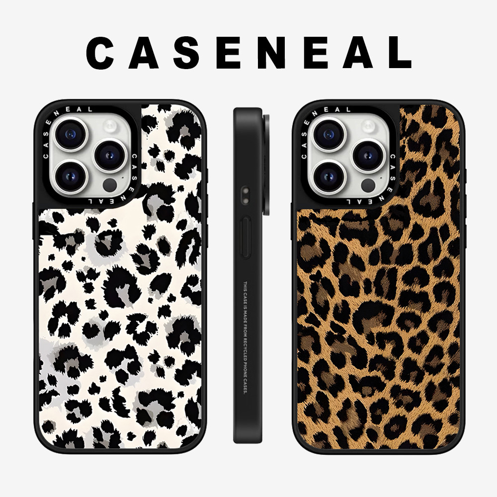 Drop proof CASENEAL เคสโทรศัพท์สําหรับ iPhone 16promax 16pro 16 15Pro 15promax 14promax 13 13promax พิมพ์ด้านข้างเคสแข็งเสือดาวพิมพ์ 12 12promax กรณี iPhone 11 กรณีคุณภาพสูง