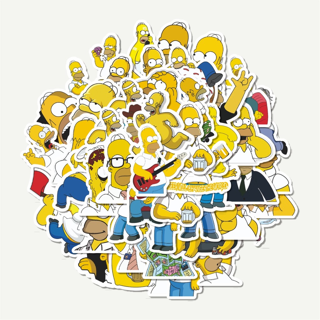 สติ๊กเกอร์แพ็ค The Simpson Series Homer สติ๊กเกอร์ | สติ๊กเกอร์ TUMBLR | สติ๊กเกอร์แล็ปท็อปสําหรับกร