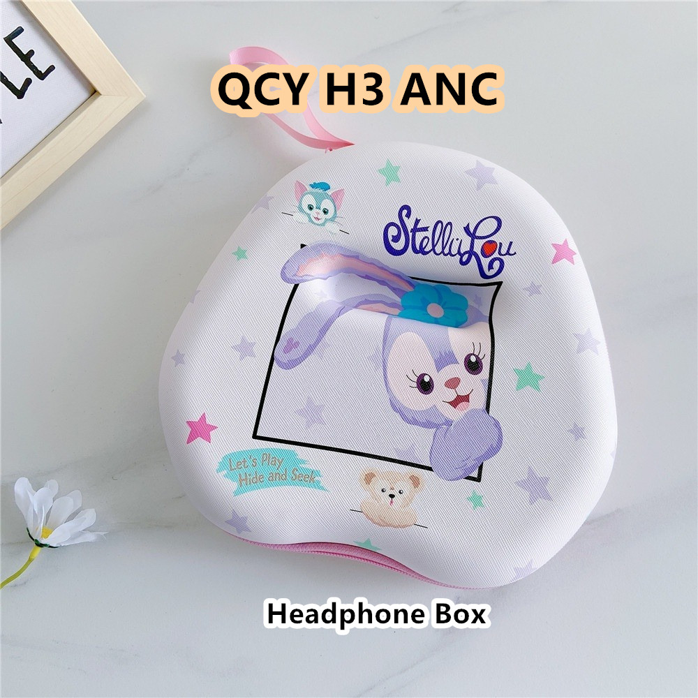 ประณีตสําหรับ QCY H3 ANC เคสหูฟังการ์ตูนหวานและน่ารักชุดหูฟังแผ่นรองหูฟังกระเป๋าเก็บปลอกกล่อง
