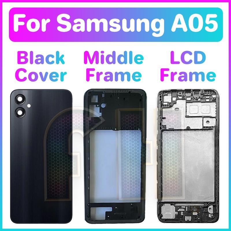 สําหรับ Samsung A17 5G A176B ฝาหลังแบตเตอรี่ชุดเต็มปุ่มกรอบกลางกรอบเลนส์กล้อง LCD กรอบด้านหน้าโทรศัพท์เปลี่ยนการติดตั้ง