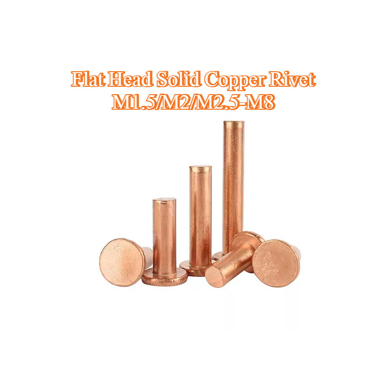 หมุดแข็งหัวแบนทองแดงสีแดง M1.5/M2/M2.5-M8 (CD-PH)