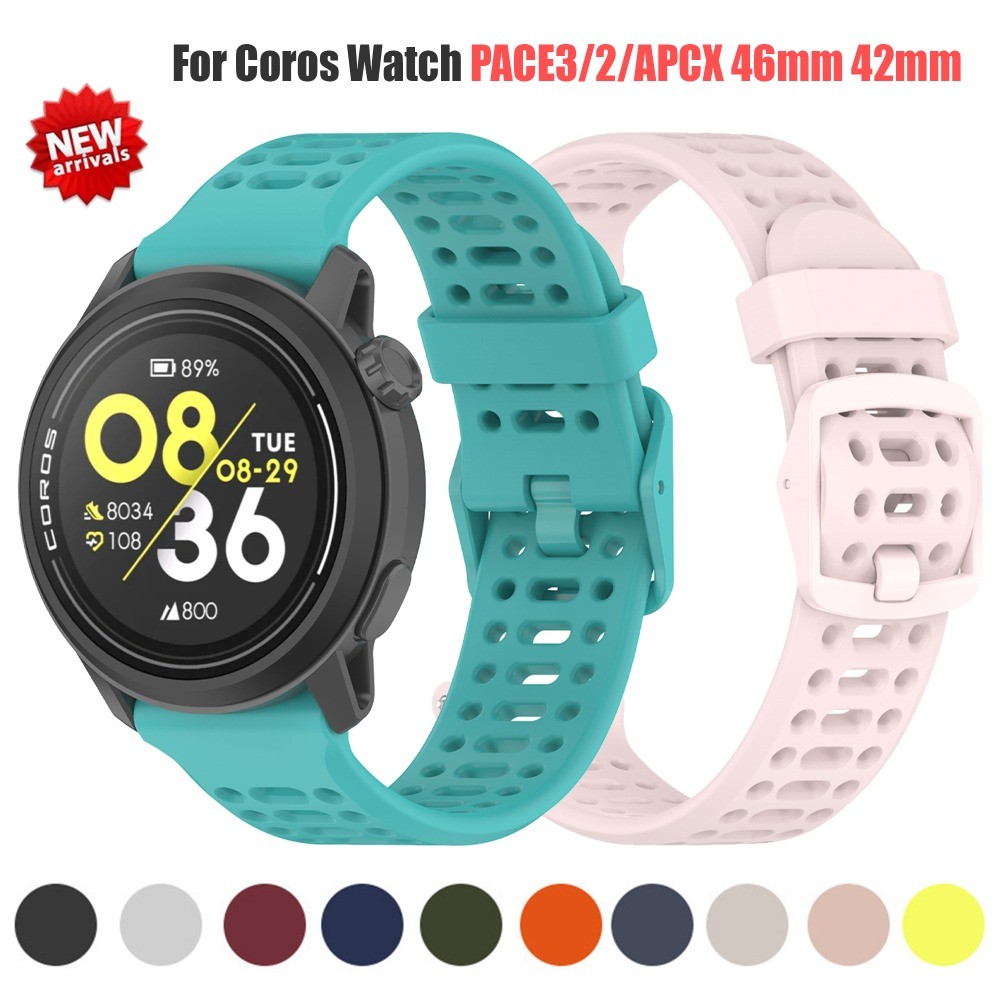 22 มม.20 มม.สายคล้องคอกีฬาสําหรับ COROS PACE 3/PACE pro/2Pro/APEX 46 มม.42 มม.สร้อยข้อมือซิลิโคนสําห
