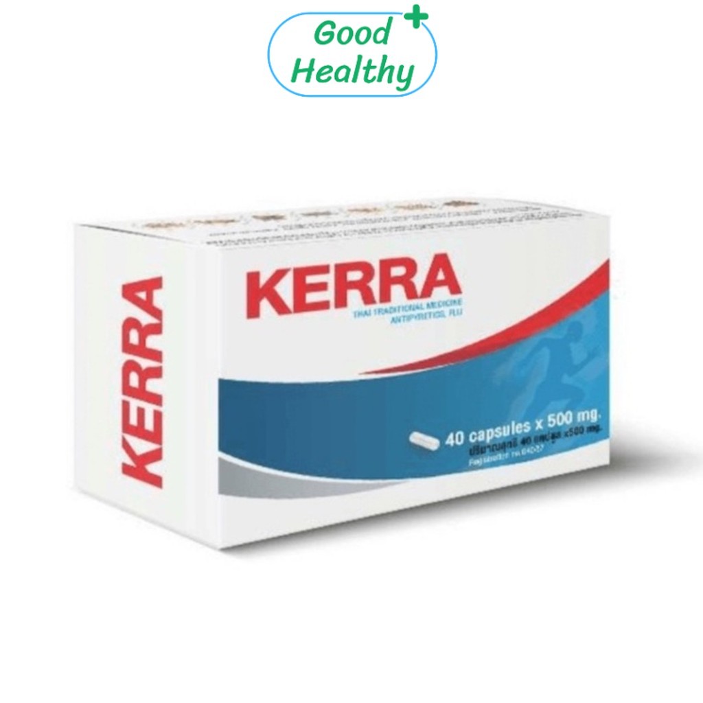 Kerra เคอร่า ยาแคปซูล บรรเทาอาการไข้ ขนาด 10/40 แคปซูล Good Healthy
