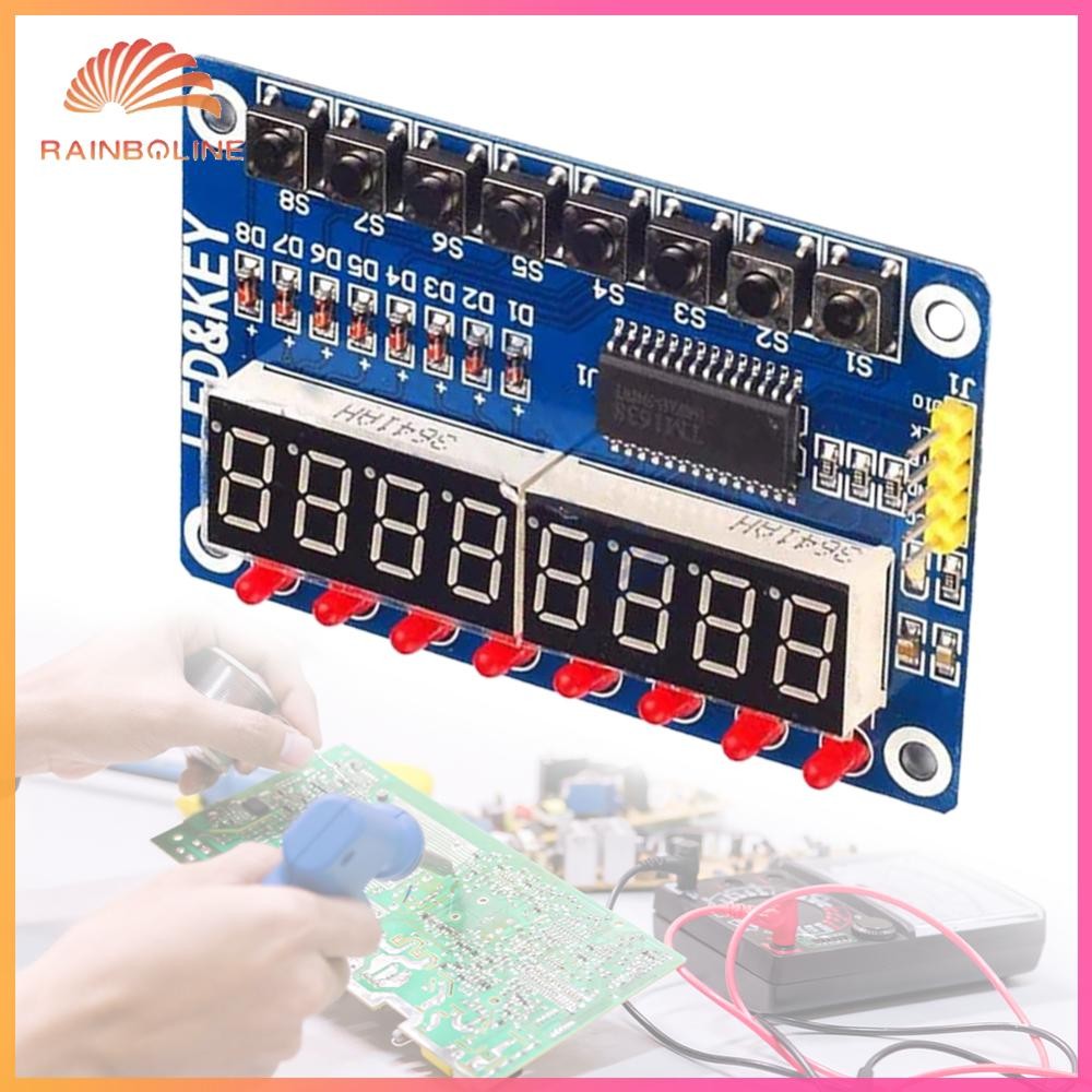 ฝน❤  TM1637/TM1638/MAX7219 4/8 Bits LED Segment Display Module สําหรับนาฬิกา Arduino RED Anode Tube 