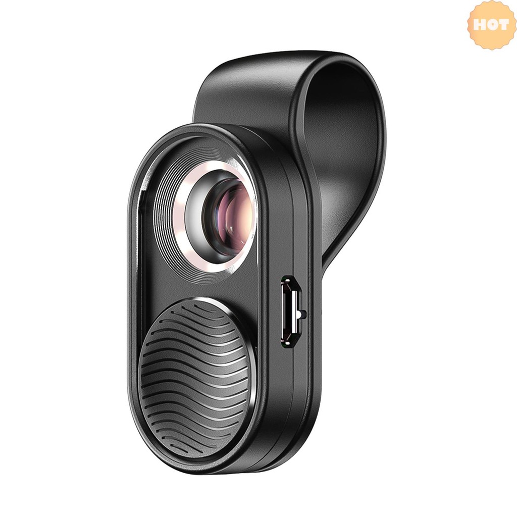 [2025 ใหม่] APEXEL APL-MS001 กล้องจุลทรรศน์สมาร์ทโฟนแบบพกพาขนาดเล็ก 100X ขยายไฟ LED ในตัวพร้อมคลิปสา