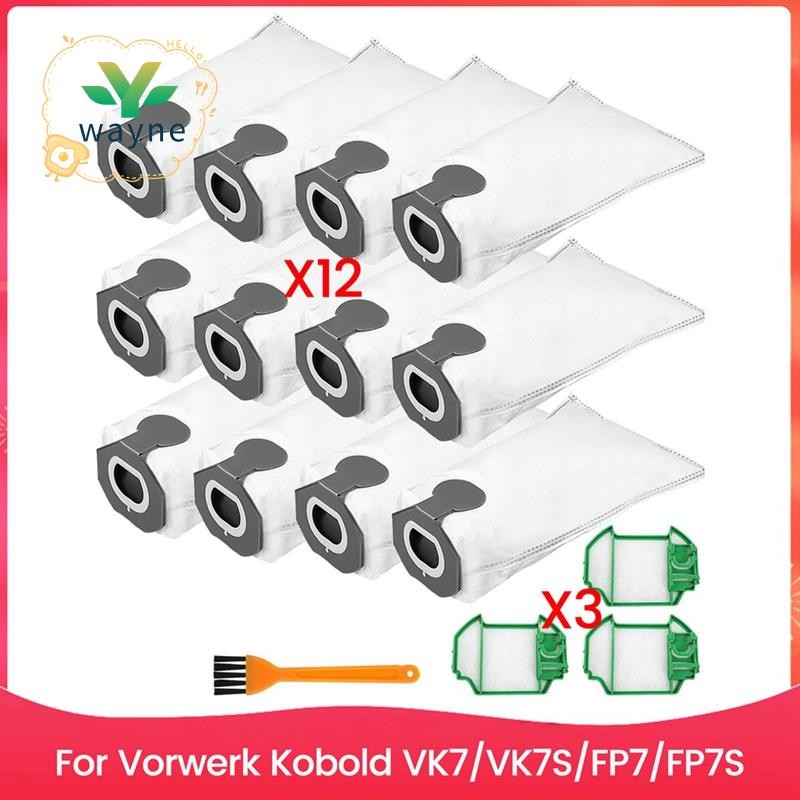 เครื่องดูดฝุ่นสําหรับVorwerk Kobold VK7, VK7S, FP7, FP7S พร้อม 3 มอเตอร์ป้องกันตัวกรองอะไหล่