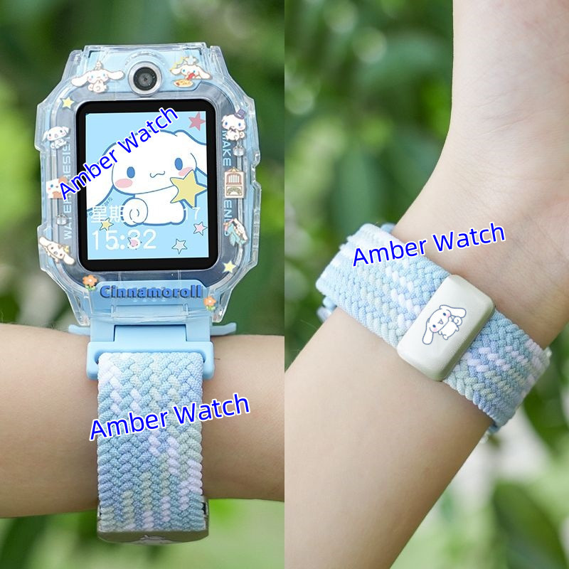 Cinnamoroll โลหะหัวเข็มขัดแม่เหล็กสําหรับ Xiaomi Smart Kids Watch กรณี สมาร์ทเด็กสายนาฬิกา Xiaomi Smart Kids Watch สมาร์ทเด็กนาฬิกากรณี